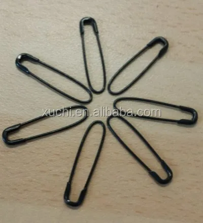 

U shape loopless safety pins non snag scarf hijab pins in black