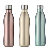 

Everich double wall custom logo Insulated stainless steel wholesale price cola shaped water bottle