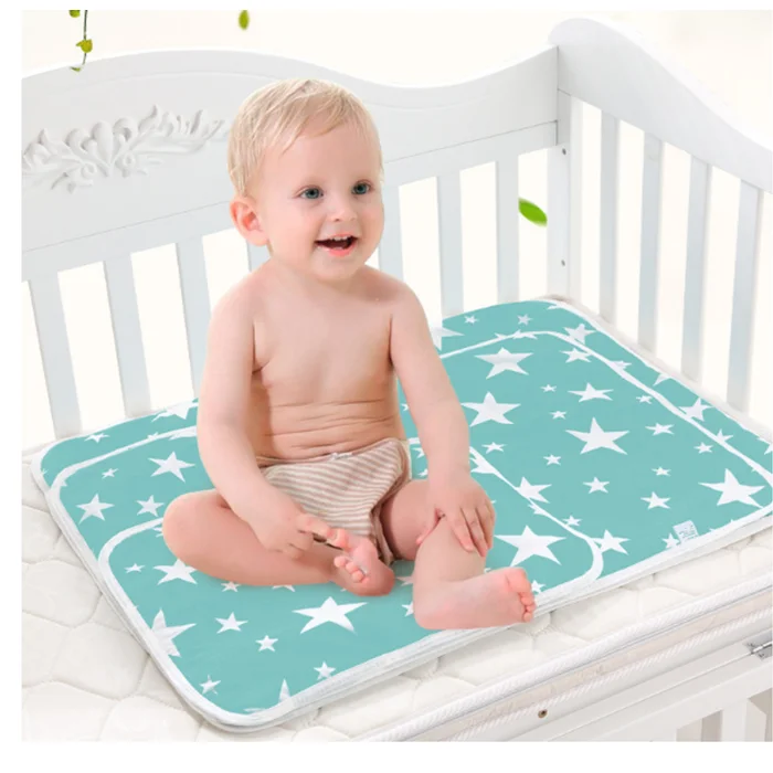 

100% Cotton Custom Waterproof Portable Foldable Baby Diaper Changing Mat Mattress Pad Liner All-season Customized Free Sample