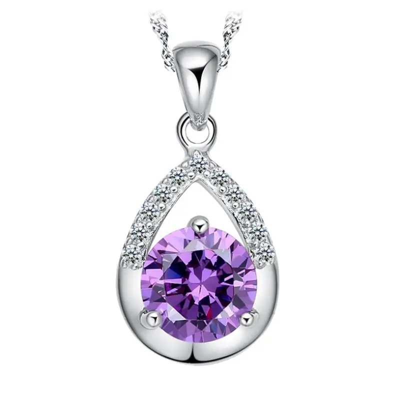 

Water Drops Zircon Pendant Necklace belief necklace for women, N/a