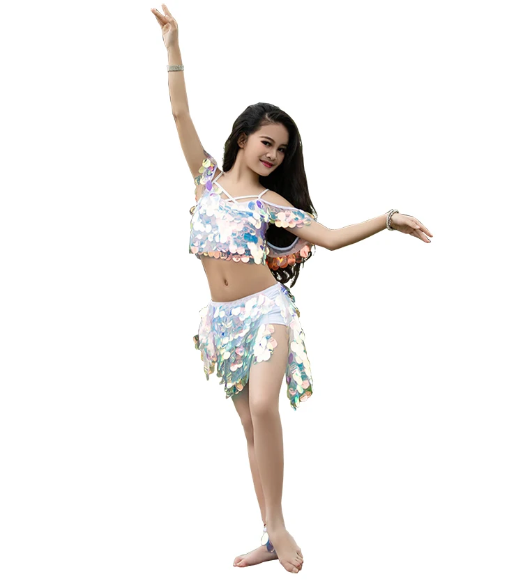 
RT339 Wuchieal New Design Belly Dance Sequin Costume for Kids 