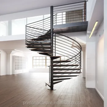 Modern Wood Tread Stainless Steel Cable Railing Spiral Stairs Indoor Buy Spiral Stairs Stainless Steel Spiral Stairs Indoor Steel Stairs Product On