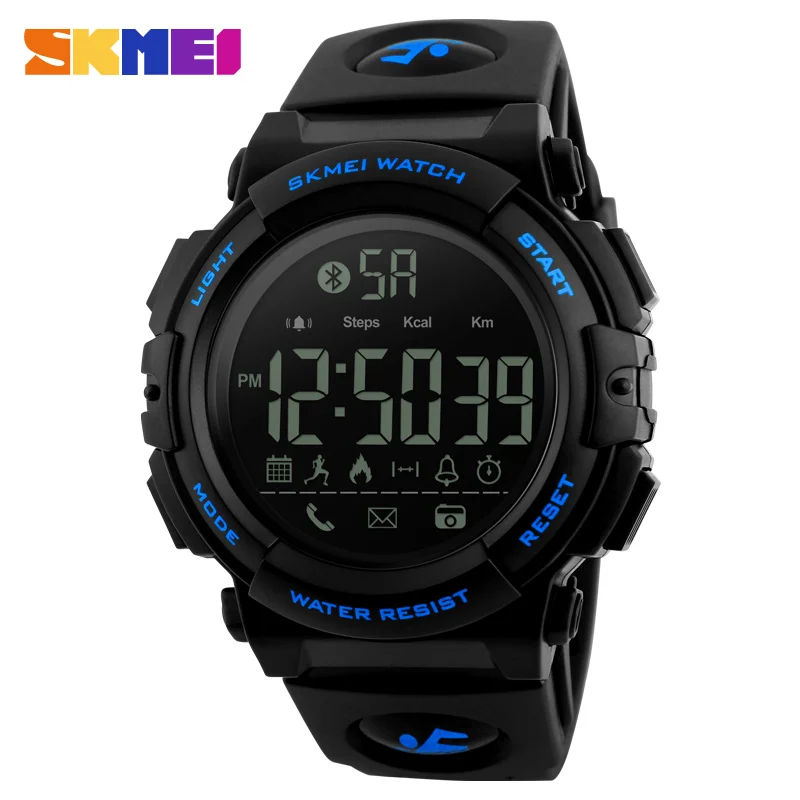 

Skmei 1303 Smartwatch APP Reminder For IOS Android Waterproof Sport Digital Fitness Men Calories Pedometer Bluetooth Wrist Watch