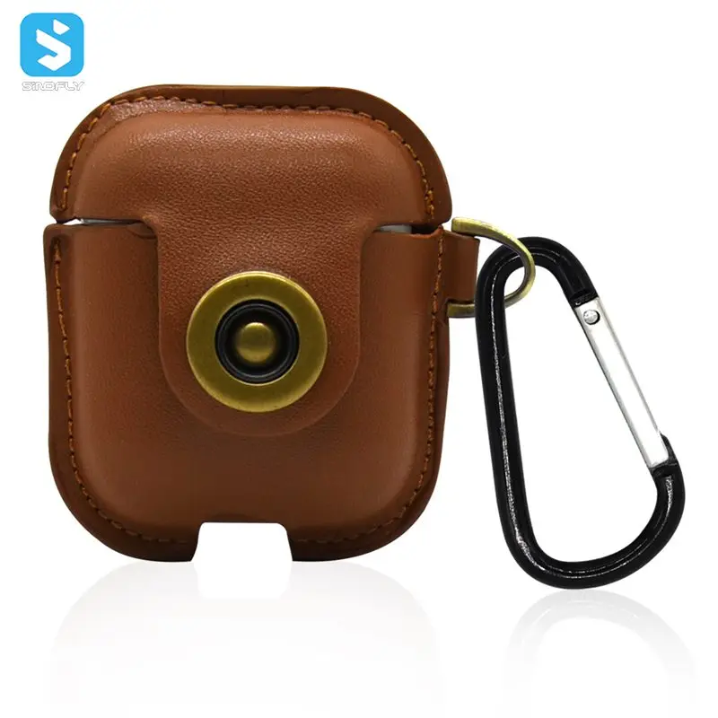 

PU Leather protective Case cover with key ring holder For Apple Airpod Charging Box