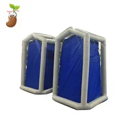 

Small outdoor portable camping feature single decontamination inflatable shower tent