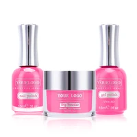 

Water based nail polish, Pink Color Matching Dip Powder with Gel Polish and Nail Lacquer