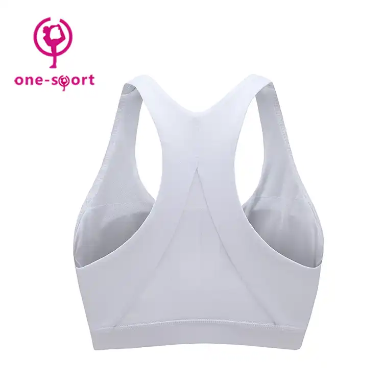 white high impact sports bra