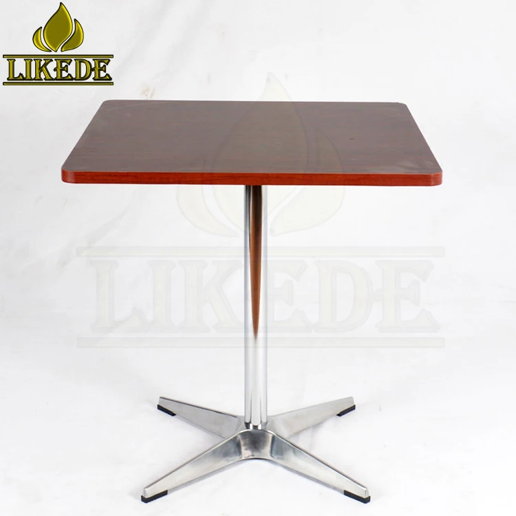 Hot Sale Morden Design Aluminum Base Coffee Table Black Dining Table for Cafe Restaurants