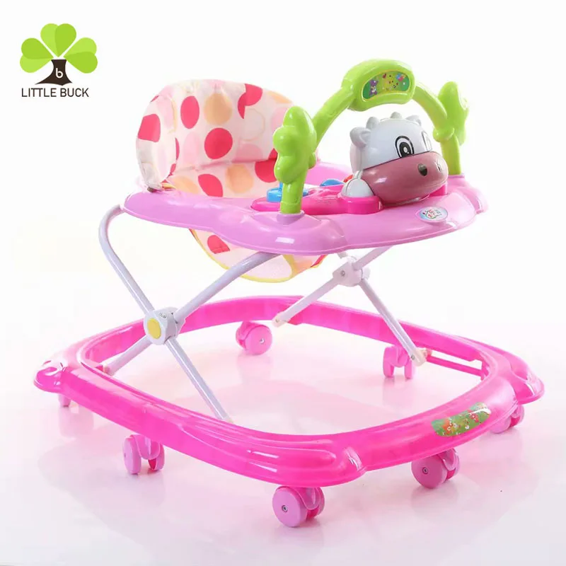 Unisex Cool Round Baby Walker Seat,2 In 1 Simple Foldable Baby Walker Online Shopping,Low Price