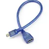 Cables Assembly Maker Transparent Blue 64Braid USB AF to Mini USB Cable
