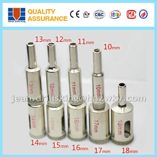 High Quality Electroplated Coated Diamond Glass Drill Bit 6mm 8mm 13mm
