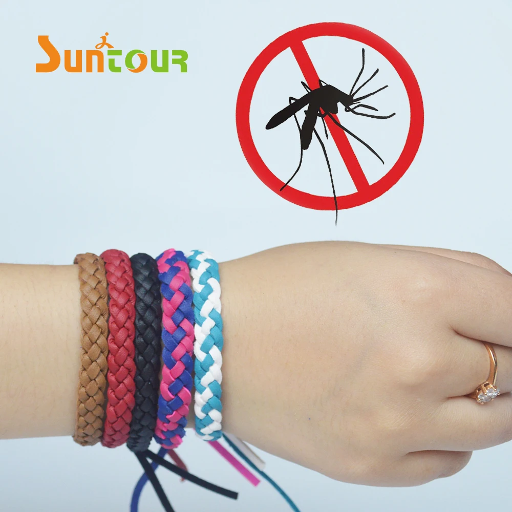 Babygo safety natural essential oil anti-mosquito leather PU repellent wristband