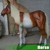 High Simulation Garden Decoration Resin Life Size Artificial Horse Simulator For Sale