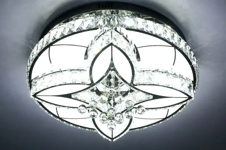 Stainless steel crystal clear lamp ceiling for restaurant and home