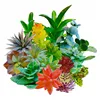 Factory directly Artificial Succulent Plants faux 16PCS Unpotted Mini Plastic Greenery Realistic Decoration Small Faux flowers