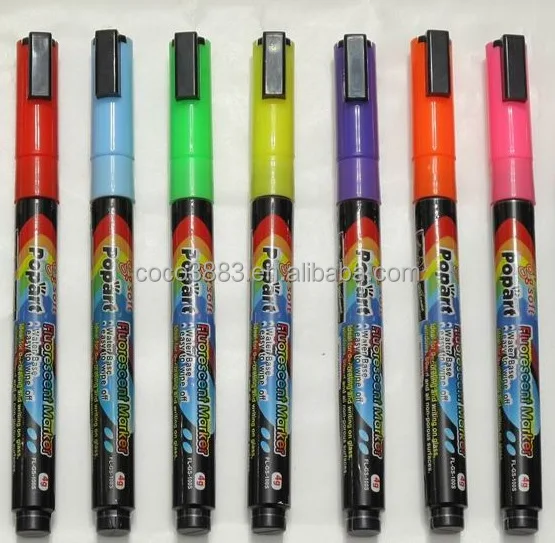 

3 MM Easy Dry erase Non toxic Fluorescent color marker for LED board