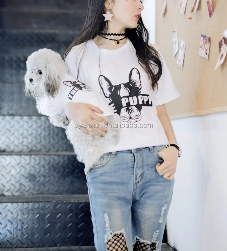 design pet clothing dog clothes in stock dog white matching dog and human clothes