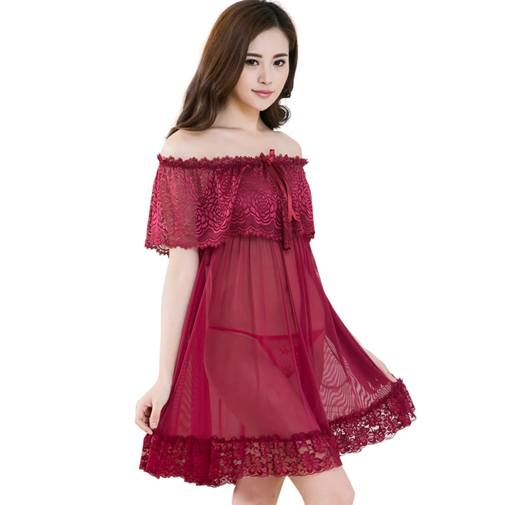 Alibaba.com / Women's Nylon Nightgowns Lingerie Women Sexy Wide Style Erotic Lingerie Sexy Cute Lace Flower Sexy Babydol Lingerie