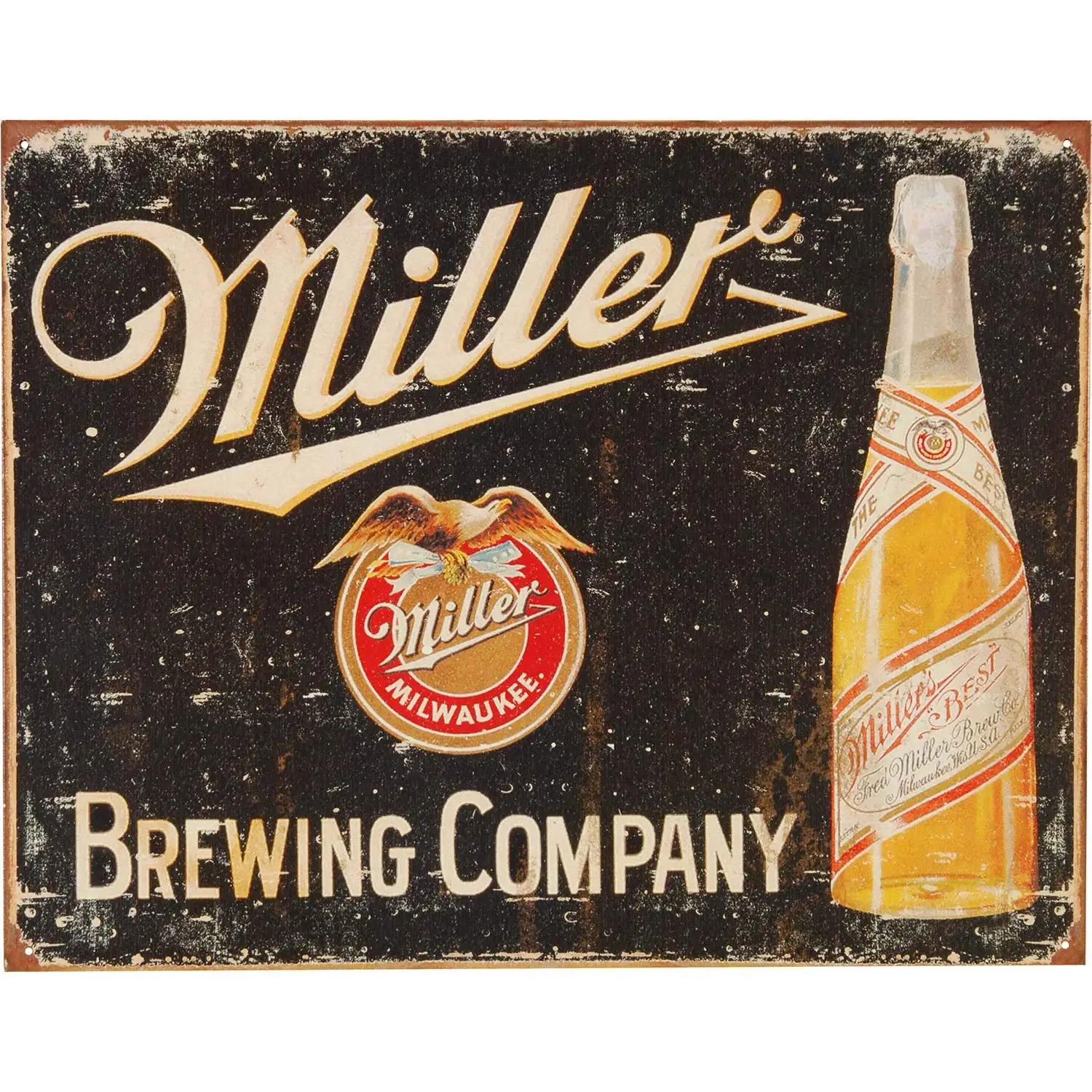 Miller Lite Beer Vintage Antique Collectible Tin Metal Sign Wall Decor 