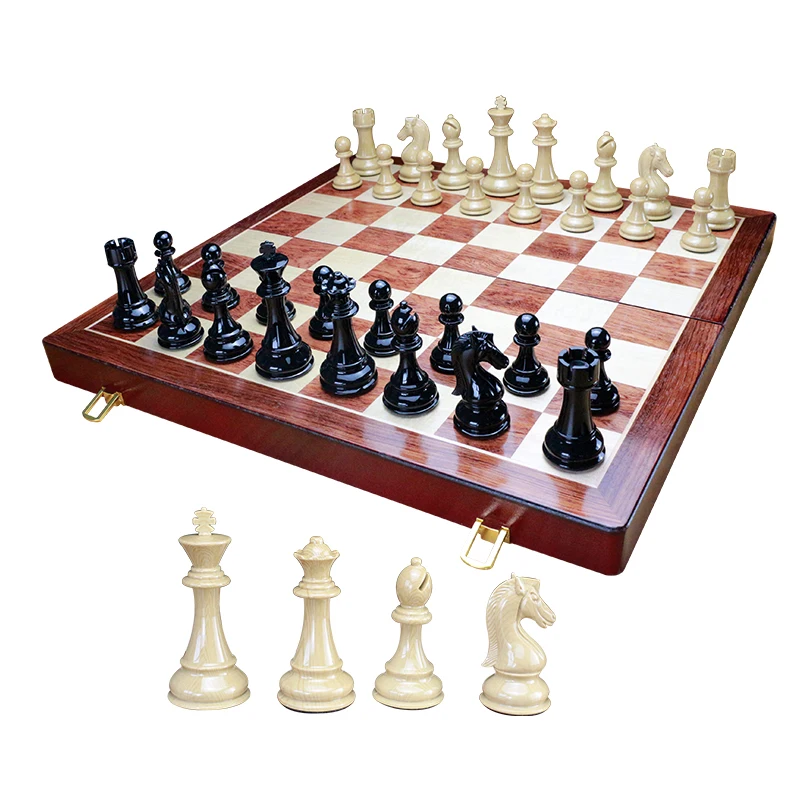 Luxury Travel Chess Set With Classic Metal Pieces And Folding Storage ...