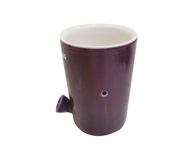 factory price Ceramic Type cheap ceramic mugs smoking pipe wake and bake pipe mug CIGAR SMOKER COFFEE MUG