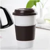Fashionable Creative Paris Pattern Ceramic Coffee/cartoon Mug With Silicone Lid
