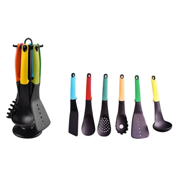 6-pcs Kitchen Utensils Set Colorful Elevate Carousel Nylon Home Cooking