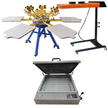 Color 6 Station Screen Printing Machine 