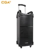 2019 new model dual 8" rechargeable karaoke trolley speaker with double pa woofer bass