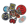 hot selling cheap custom letterman 3d embroidery bulldog iron on patches