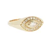 Women accessories sterling silver micro pave CZ evil eye signet ring