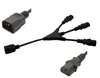 IEC 320 C14 Male Plug to 3XC13 Female Y Type Splitter Power Cord 10A, 250V,C14 to 3 x C13 Power Adapter Cable,32cm
