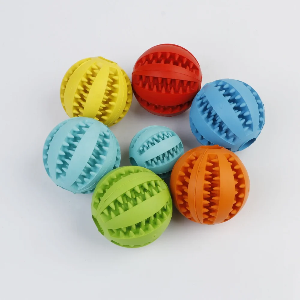 Hot Sell Rubber Pet Dog Chew Teething Ball Rubber Dog Toys Supplier