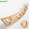 Bamboo Wood Coat Rack Hook with 5 Hooks