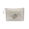 Heat-seal printing reusable canvas hand bag with zipper for pen Make-up package use factory price