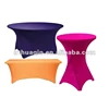 Round decorative lycra spandex cloth cocktail rectangle four way stretch table covers bar table cover