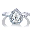 Fashion Jewelry Made In China Wholesale Pear Shaped women Engagement Ring for girl