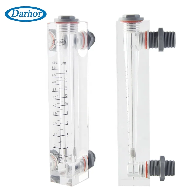 
DFC durable panel mount nitrogen acrylic flowmeter water double scale rotameter 