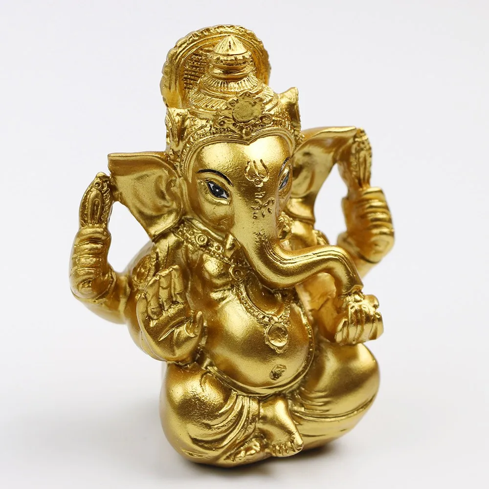 Resin Ganesha Sculptures Fengshui Indian Elephant Figurine,Lord Ganesh ...