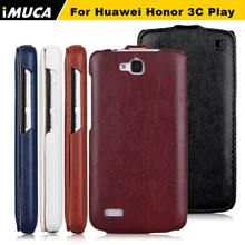 100% original leather case for Huawei Honor 3C Play Hol-T00 5.0″ Vertical Flip Cover Mobile Phone Bags & Cases Accessories