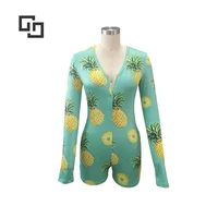 

Wholesale Butt Flap Bodycon Stretchy Onesie Shorts Sexy Rompers Adult Onesie Adult Pajamas For Women