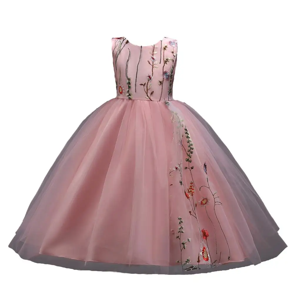 

Popular children's Bridesmaid Dress for 10 Yrs tulled Princess evening dress Flower baby girl performance dress