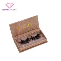 

custom eyelash packaging 25 mm mink lahes strips mink eyelashes vendor