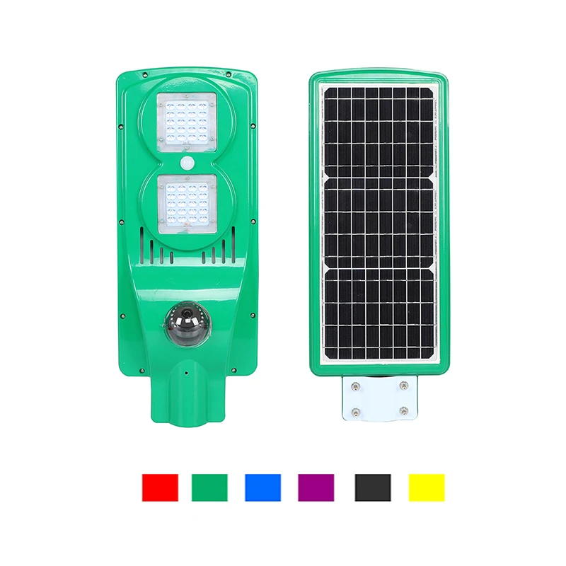 All in one street light solar ip camera with led street light