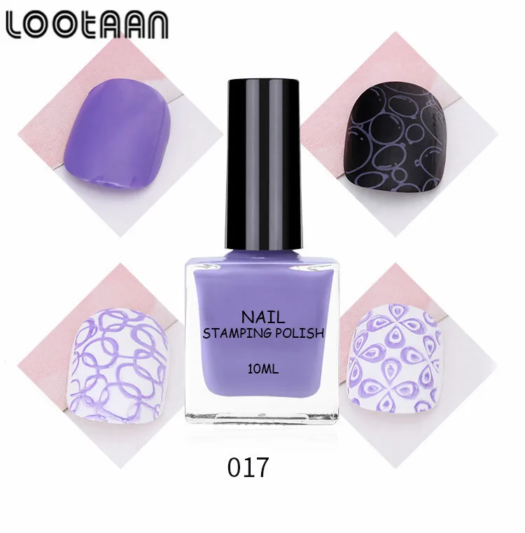 

LOOTAAN Hot Selling Cheap Nail Art Stamping Polish with Various Colors, As pic;or customized color
