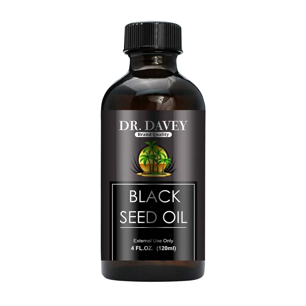 Dr.davey Hair Growth Oil Jamaican Black Castor Black Seed Oil Coconu Privete Label Glass Bottle