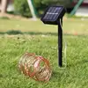 Factory Outlets Led Xmas Garland Solar Powered Copper Wire String 10m 20m Solar Powered Christmas Lights