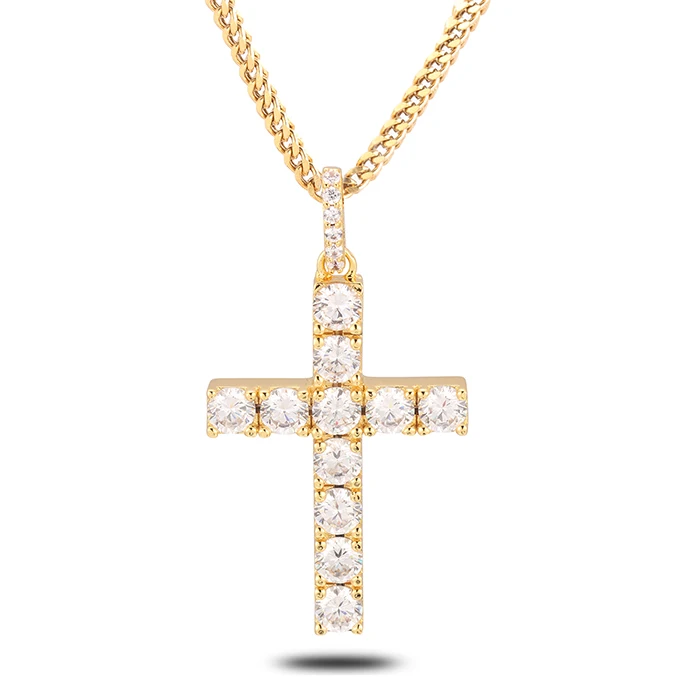 

Missjewelry Wholesale Cross Necklace Bulk Sale, Men Gold Diamond Cross Pendant