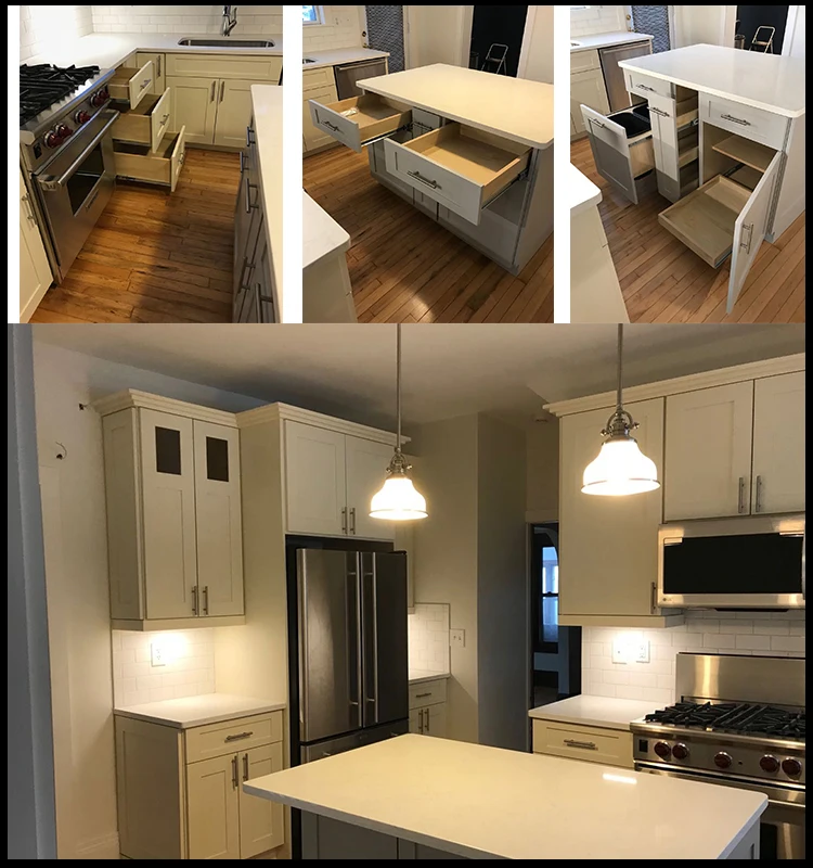 New Model Modern Kitchen Cabinet Solid Wood From China