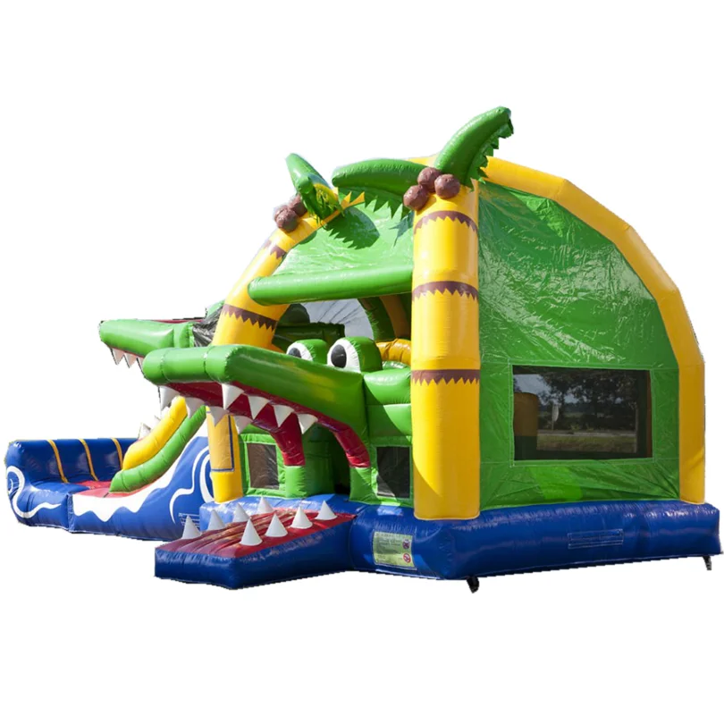 inflatable crocadile combo slide